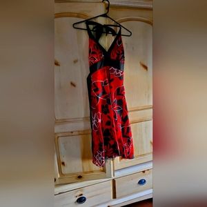 Red Floral Formal dress
